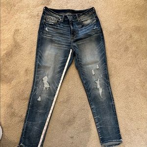 Buckle black ankle skinny